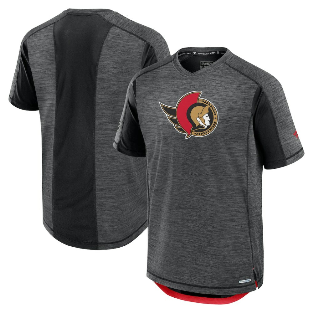 NHL Black Ottawa Senators Fanatics Authentic Pro Rink Tech T-Shirt