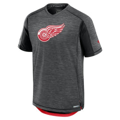 NHL Black Detroit Red Wings Fanatics Authentic Pro Rink Tech T-Shirt