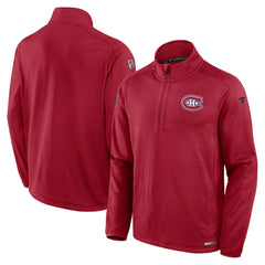 NHL Red Montreal Canadiens Fanatics Authentic Pro Rink Quarter-Zip Jacket