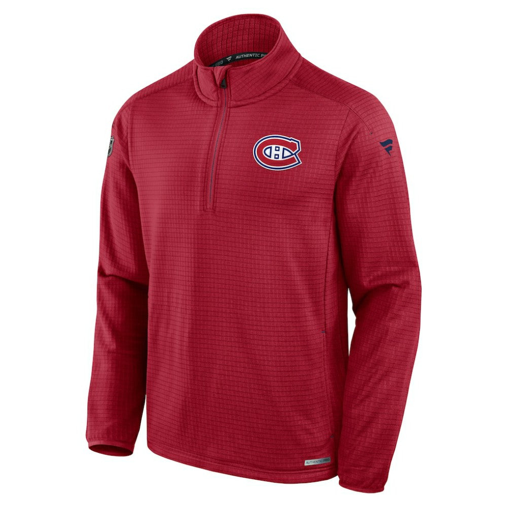 NHL Red Montreal Canadiens Fanatics Authentic Pro Rink Quarter-Zip Jacket