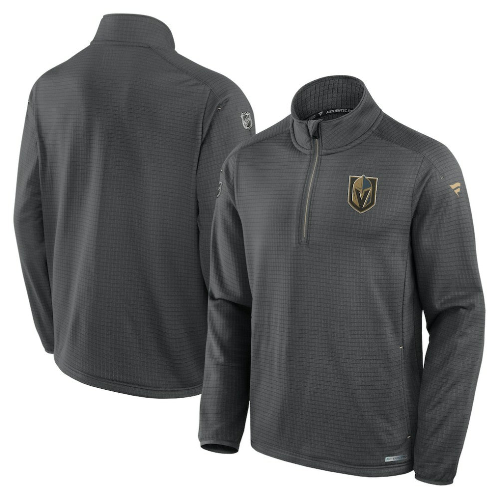 NHL Gray Vegas Golden Knights Fanatics Authentic Pro Rink Quarter-Zip Jacket