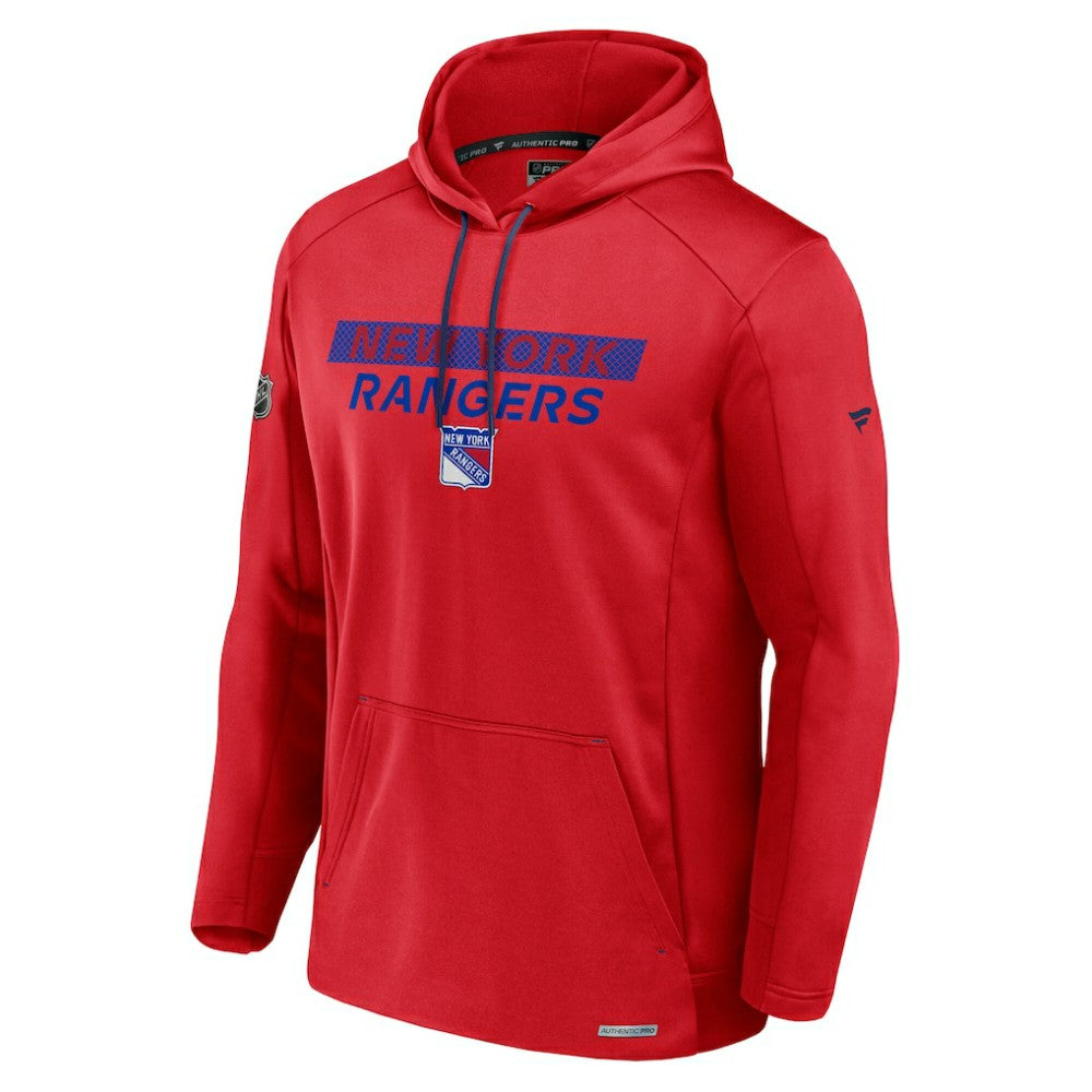 NHL Red New York Rangers Fanatics Authentic Pro Rink Fleece Pullover Hoodie