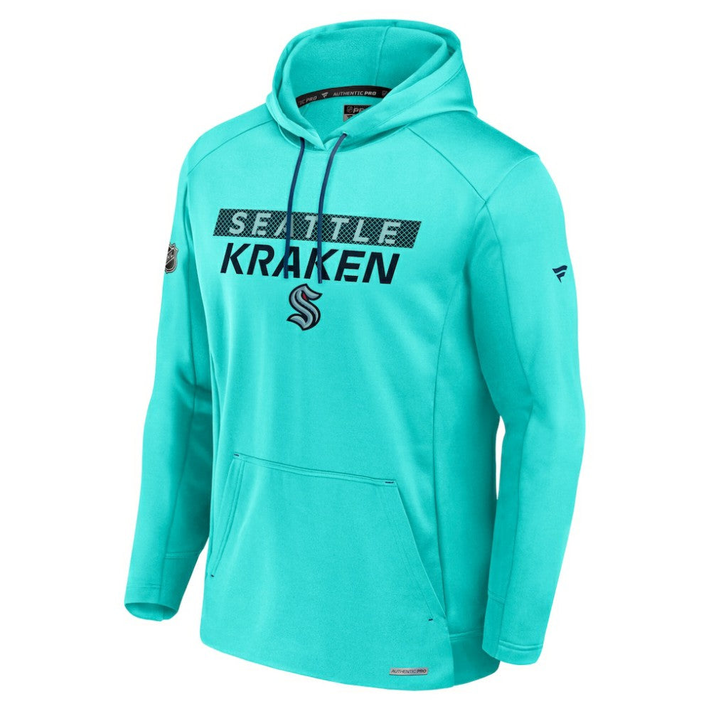 NHL Blue Seattle Kraken Fanatics Authentic Pro Rink Fleece Pullover Hoodie