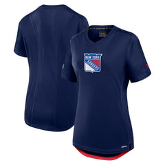 NHL Navy New York Rangers Fanatics Women's Authentic Pro Rink Tech T-Shirt