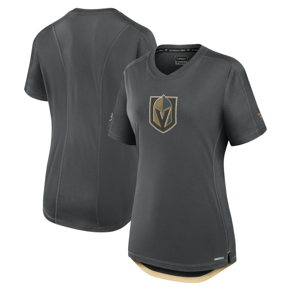 NHL Gray Vegas Golden Knights Fanatics Women's Authentic Pro Rink Tech T-Shirt