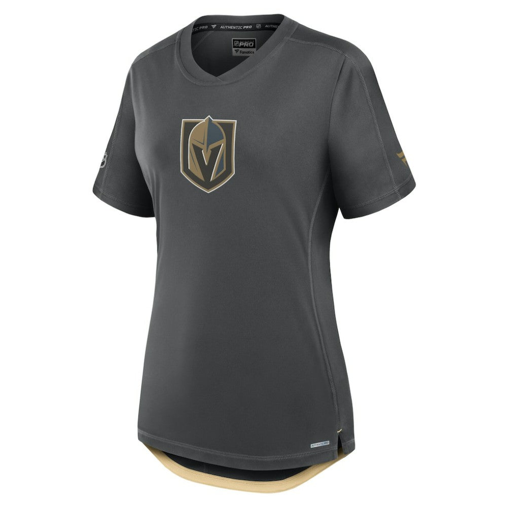 NHL Gray Vegas Golden Knights Fanatics Women's Authentic Pro Rink Tech T-Shirt