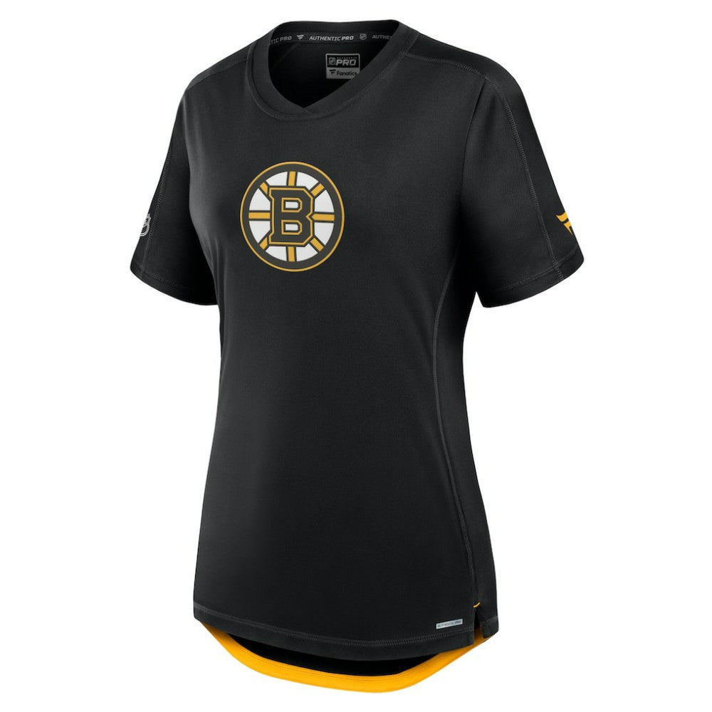 NHL Black Boston Bruins Fanatics Women's Authentic Pro Rink Tech T-Shirt