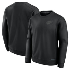 NHL Black Detroit Red Wings Fanatics Authentic Pro Road Fleece Pullover Sweatshirt