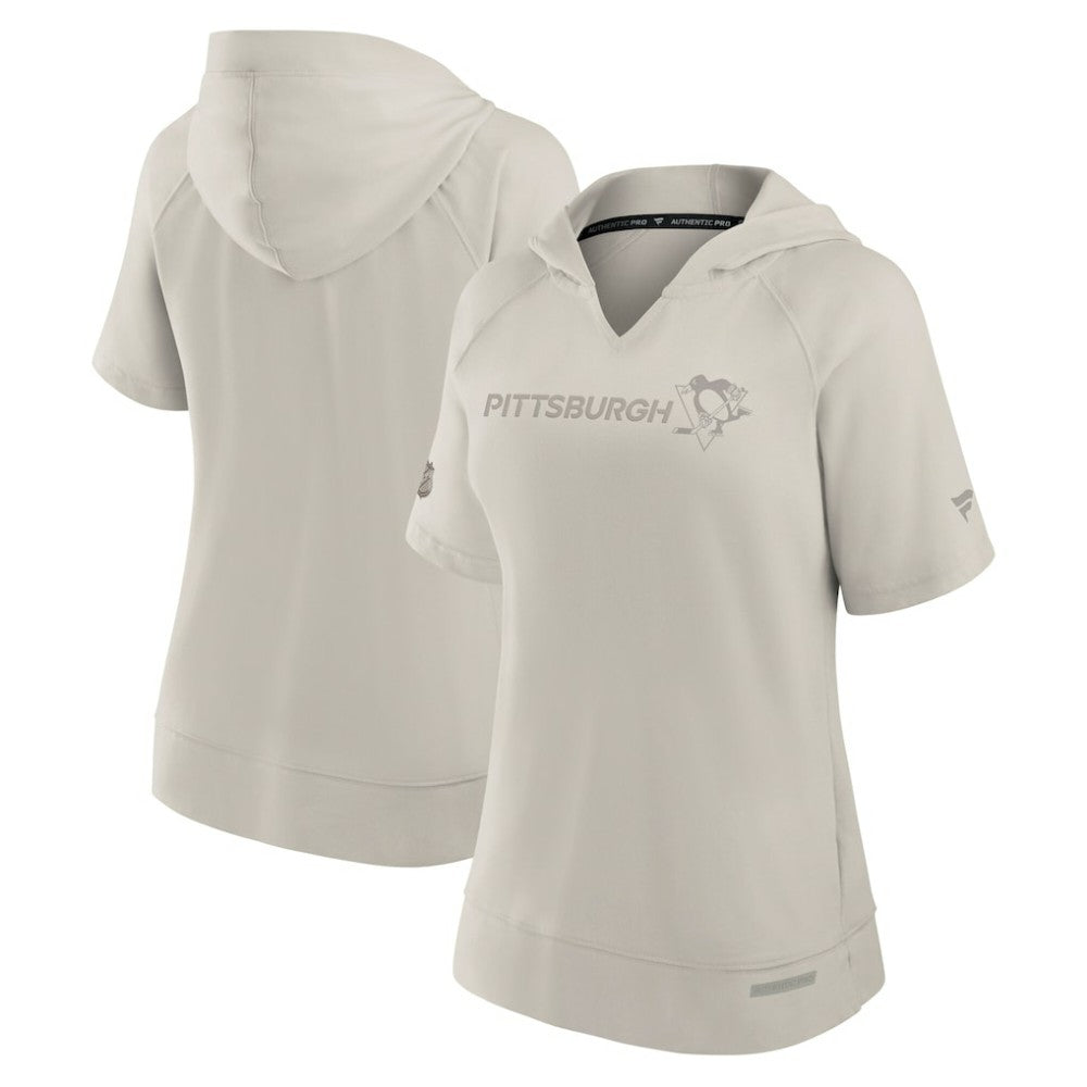 NHL Cream Pittsburgh Penguins Fanatics Women's Authentic Pro Road Fashion Top