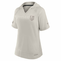 NHL Cream Vegas Golden Knights Fanatics Women's Authentic Pro Road Fashion V-Neck Hoodie T-Shirt