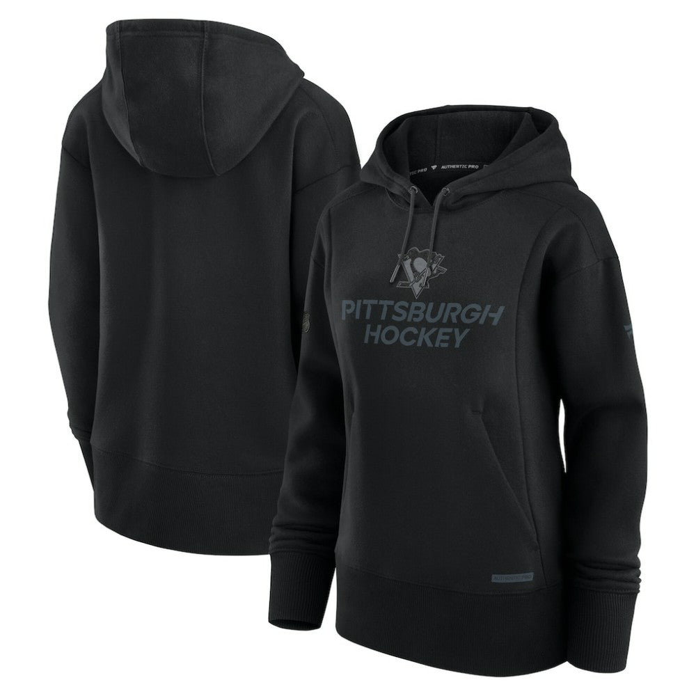 NHL Black Pittsburgh Penguins Fanatics Women's Authentic Pro Road Pullover Hoodie
