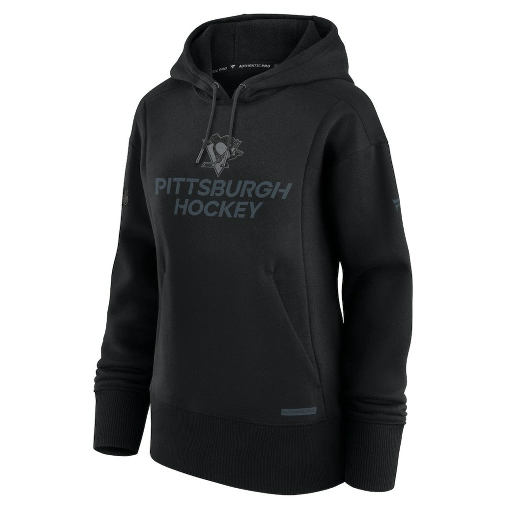 NHL Black Pittsburgh Penguins Fanatics Women's Authentic Pro Road Pullover Hoodie