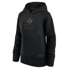 NHL Black Boston Bruins Fanatics Women's Authentic Pro Road Pullover Hoodie