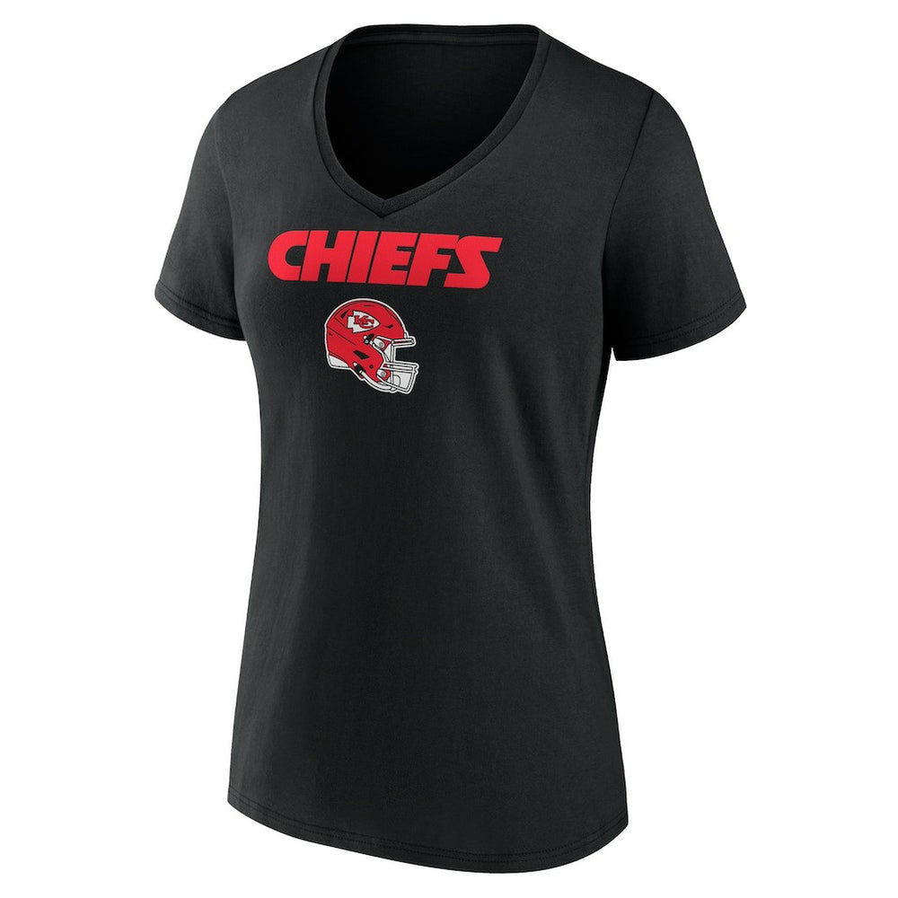 Travis Kelce  Women's Team Wordmark Player Name & Number V-Neck T-Shirt - Kansas City Chiefs