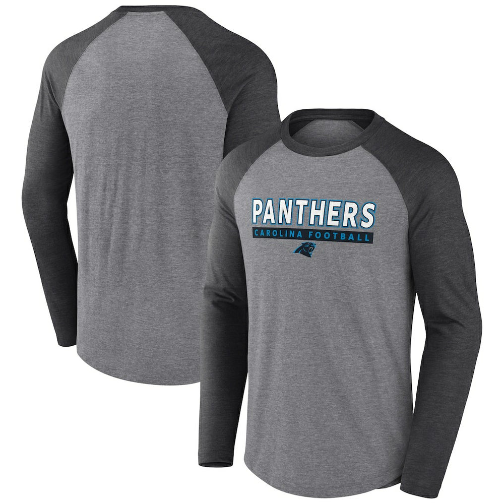 Tri-Blend Raglan Long Sleeve T-Shirt - Carolina Panthers