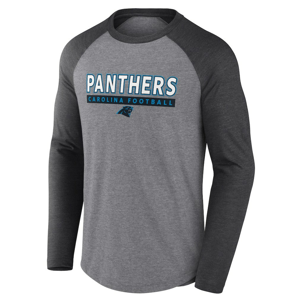 Tri-Blend Raglan Long Sleeve T-Shirt - Carolina Panthers