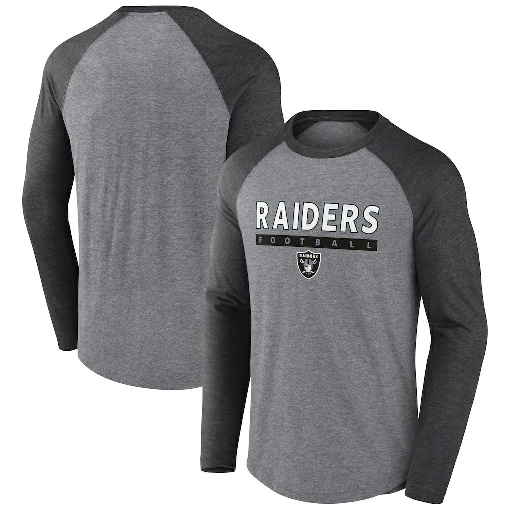 Tri-Blend Raglan Long Sleeve T-Shirt - Las Vegas Raiders