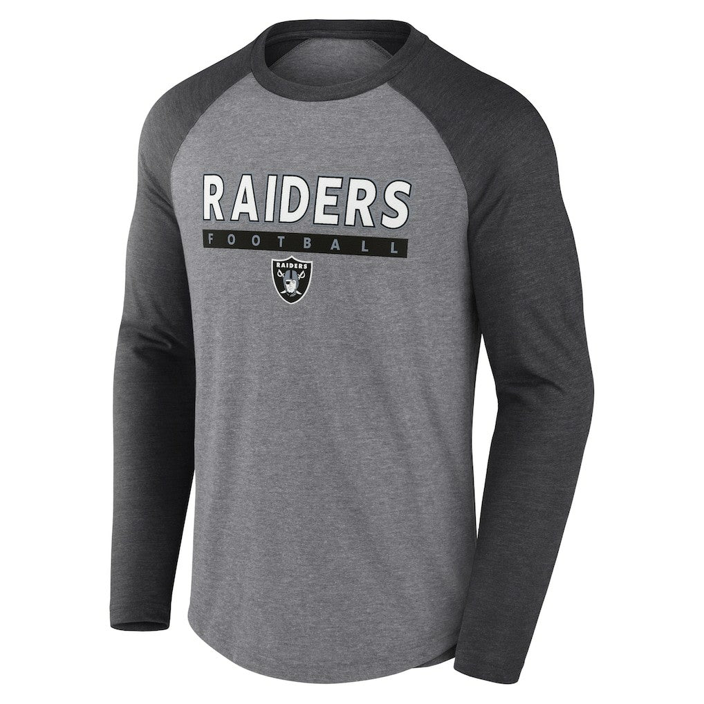 Tri-Blend Raglan Long Sleeve T-Shirt - Las Vegas Raiders