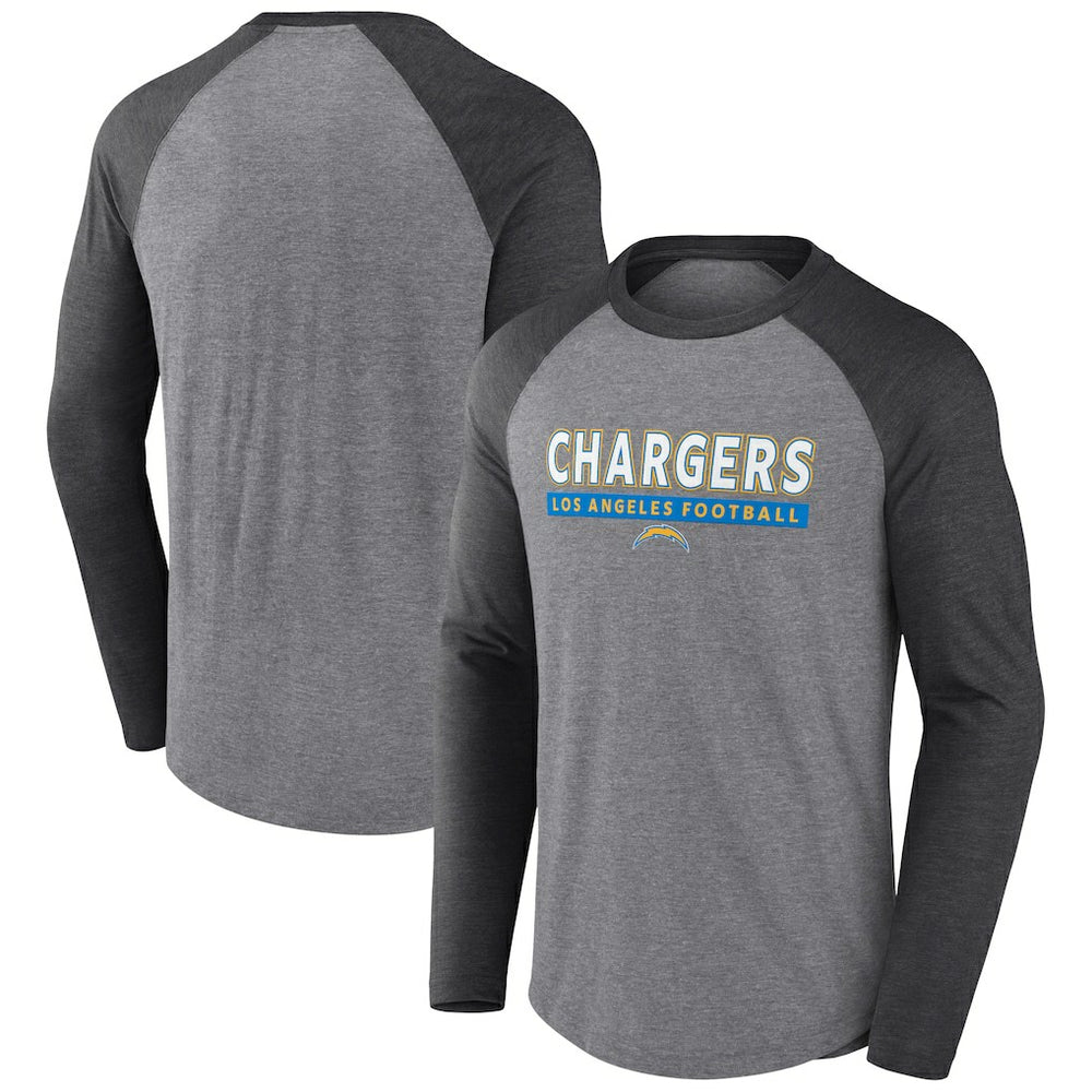 Tri-Blend Raglan Long Sleeve T-Shirt - Los Angeles Chargers