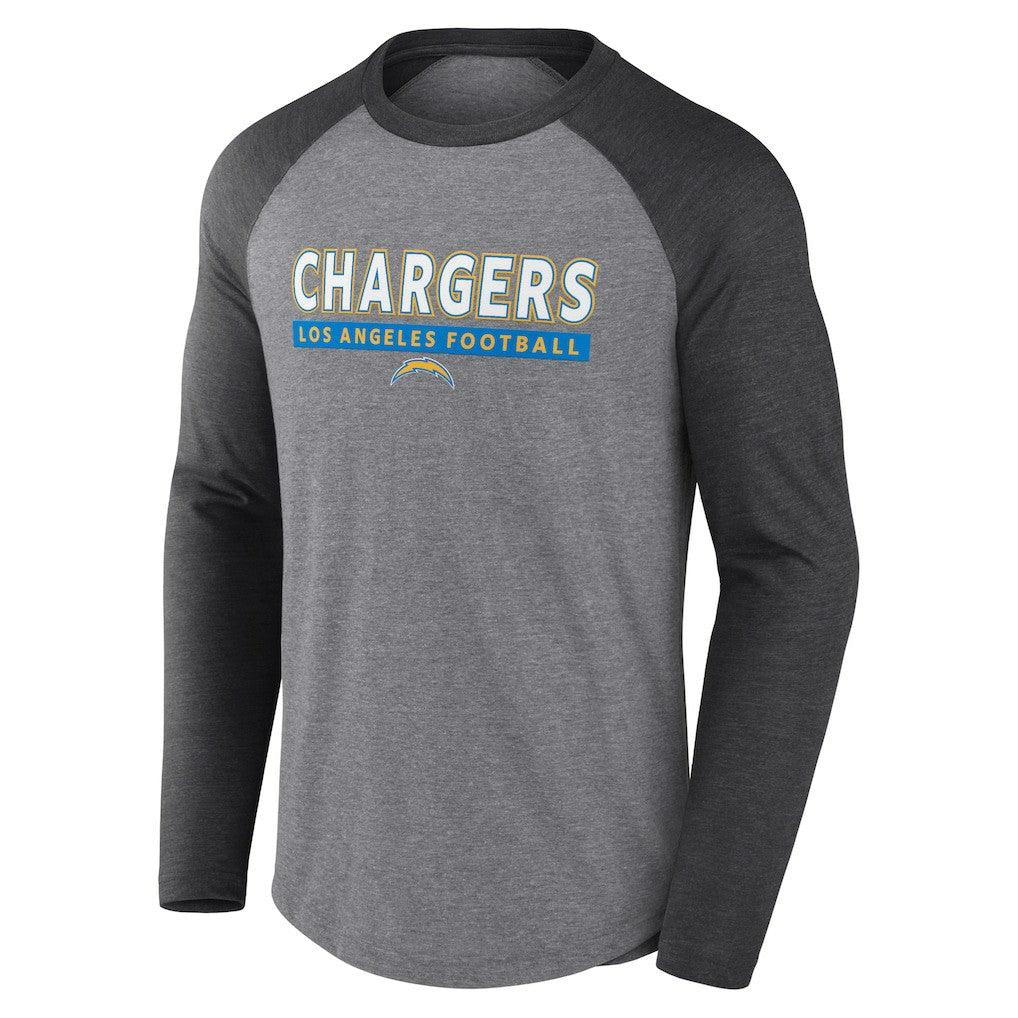 Tri-Blend Raglan Long Sleeve T-Shirt - Los Angeles Chargers