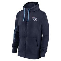 2024 Sideline Club Full-Zip Hoodie - Tennessee Titans