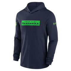 2024/25 Sideline Performance Long Sleeve Hoodie T-Shirt - Seattle Seahawks