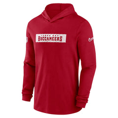 2024/25 Sideline Performance Long Sleeve Hoodie T-Shirt - Tampa Bay Buccaneers