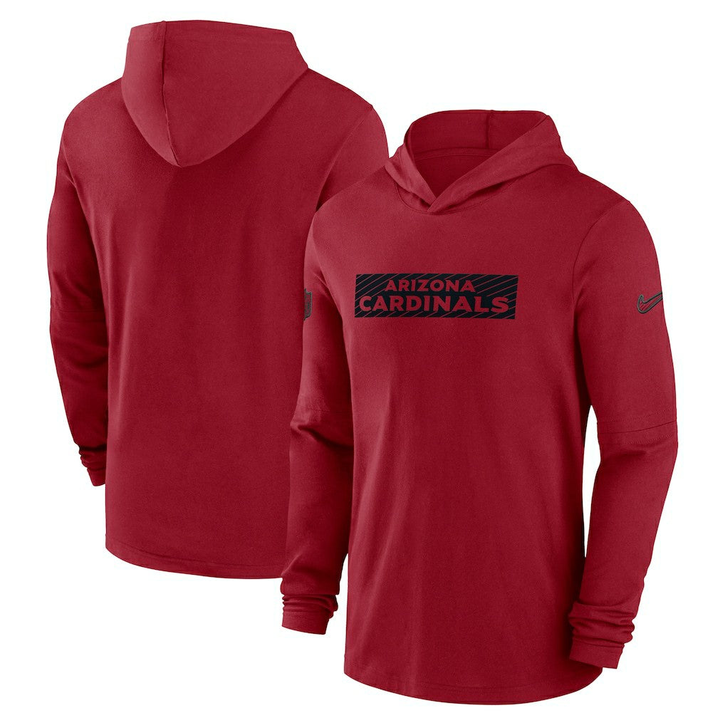 2024/25 Sideline Performance Long Sleeve Hoodie T-Shirt - Arizona Cardinals