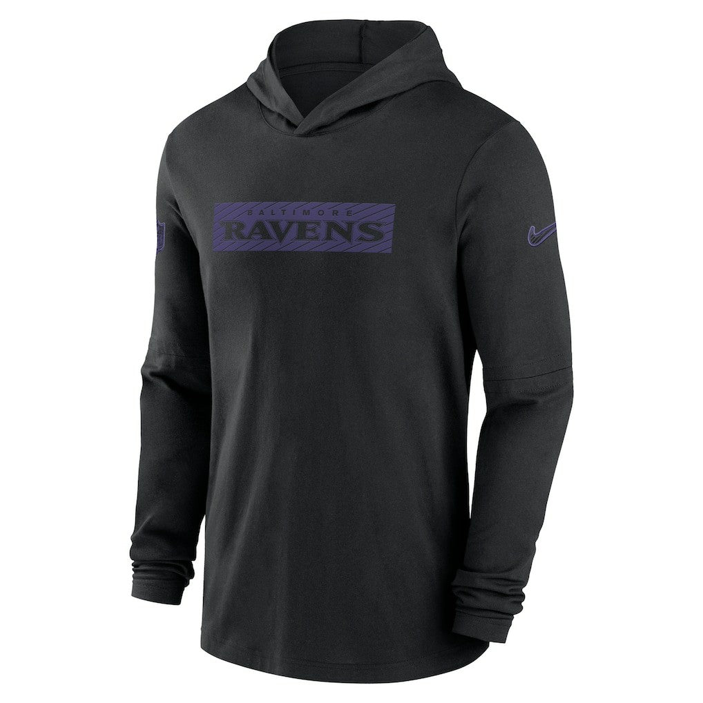 2024/25 Sideline Performance Long Sleeve Hoodie T-Shirt - Baltimore Ravens