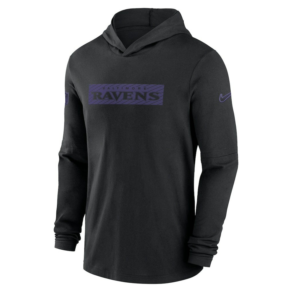 2024/25 Sideline Performance Long Sleeve Hoodie T-Shirt - Baltimore Ravens