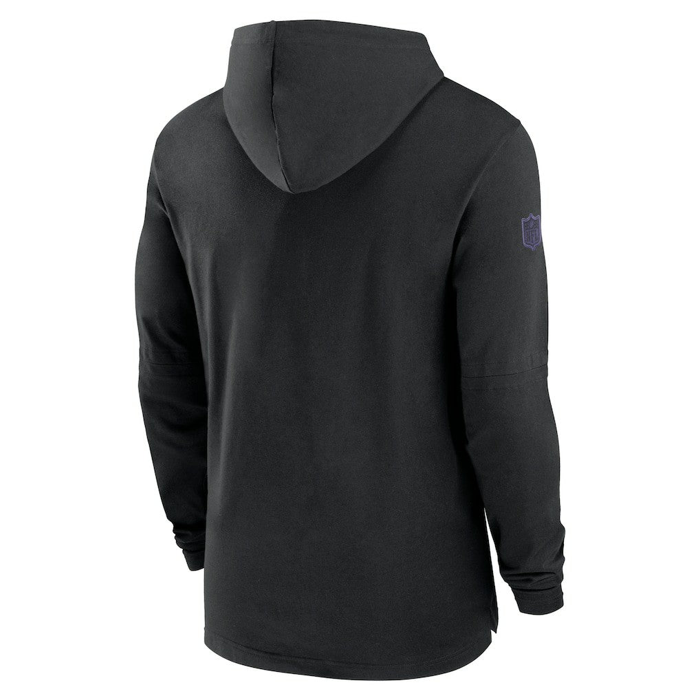 2024/25 Sideline Performance Long Sleeve Hoodie T-Shirt - Baltimore Ravens