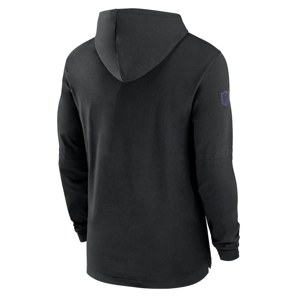 2024/25 Sideline Performance Long Sleeve Hoodie T-Shirt - Baltimore Ravens