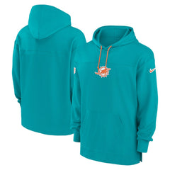 Sideline Jersey Performance Pullover Hoodie - Miami Dolphins