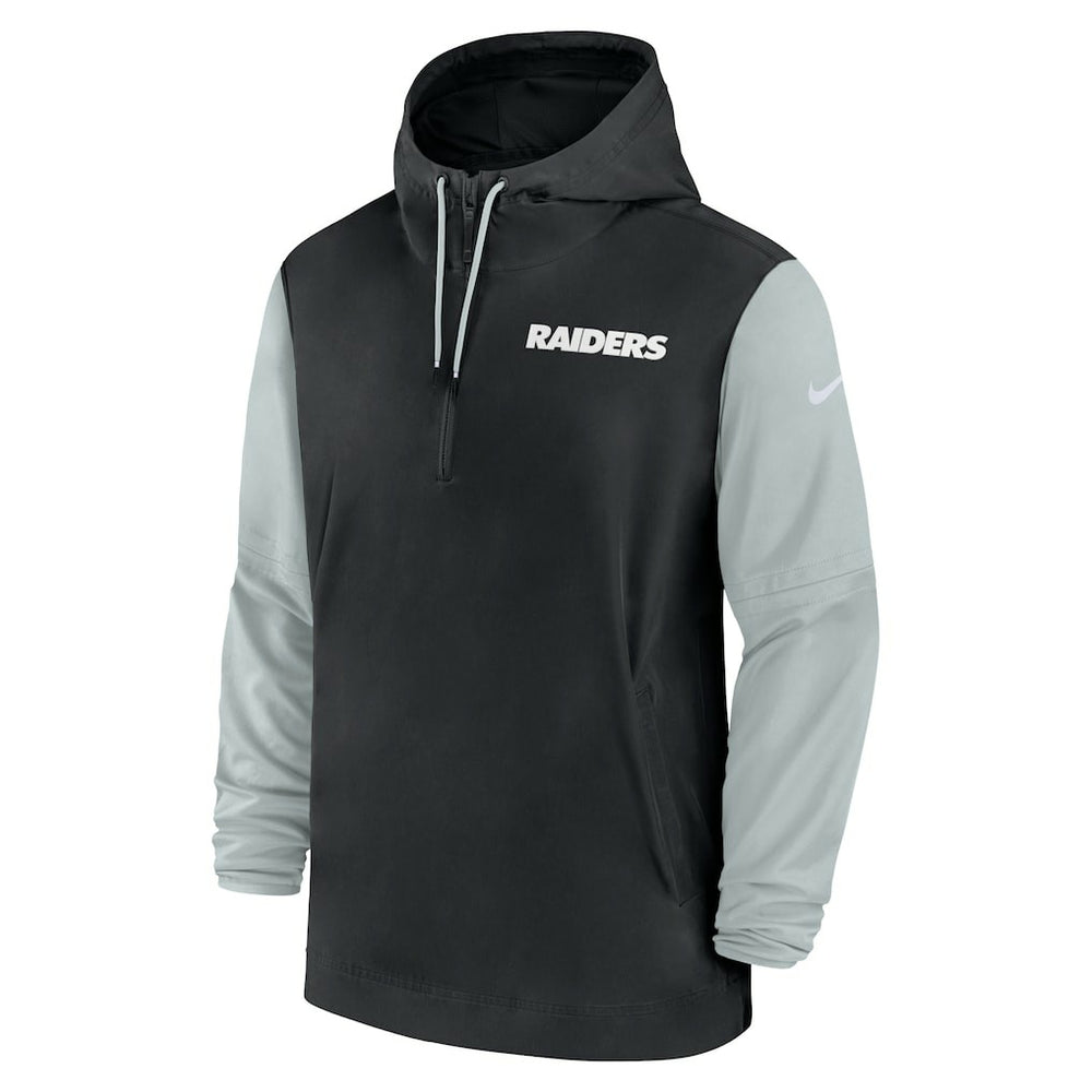 2024/25 Sideline Pre-Game Player 1/2-Zip Hoodie Jacket - Las Vegas Raiders