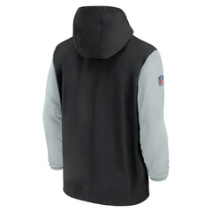 2024/25 Sideline Pre-Game Player 1/2-Zip Hoodie Jacket - Las Vegas Raiders