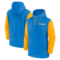 2024/25 Sideline Pre-Game Player 1/2-Zip Hoodie Jacket - Los Angeles Chargers
