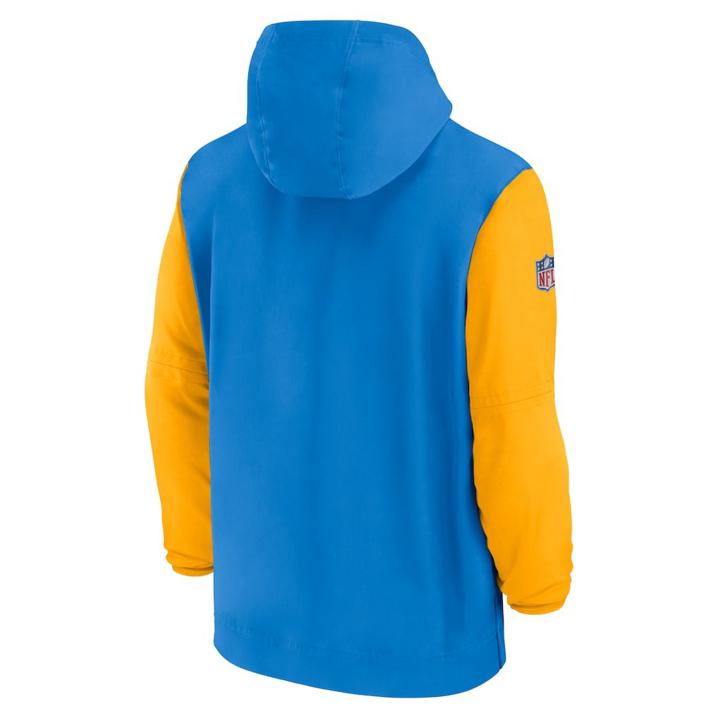2024/25 Sideline Pre-Game Player 1/2-Zip Hoodie Jacket - Los Angeles Chargers