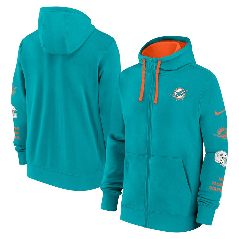 Primetime Club Full-Zip Hoodie - Miami Dolphins