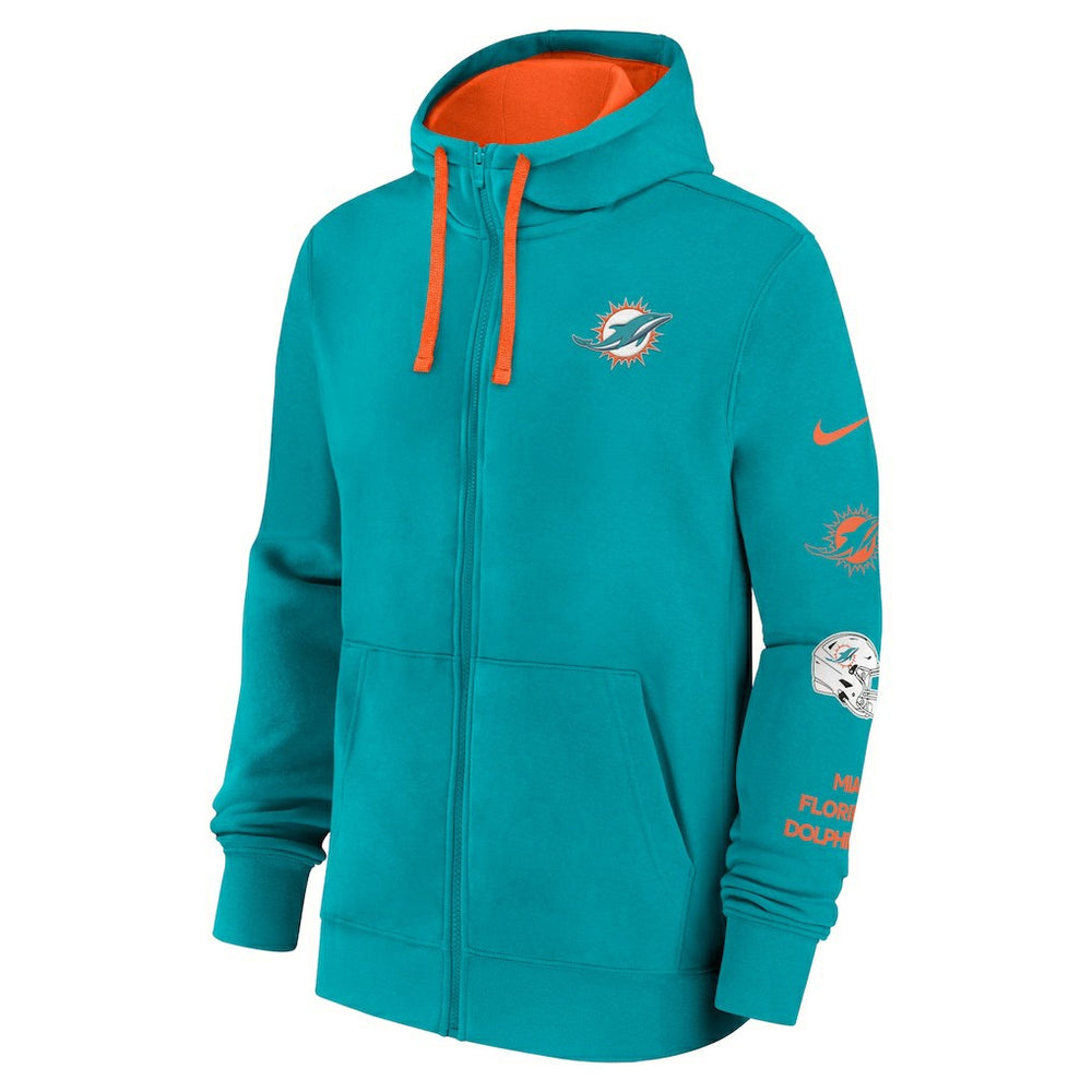 Primetime Club Full-Zip Hoodie - Miami Dolphins