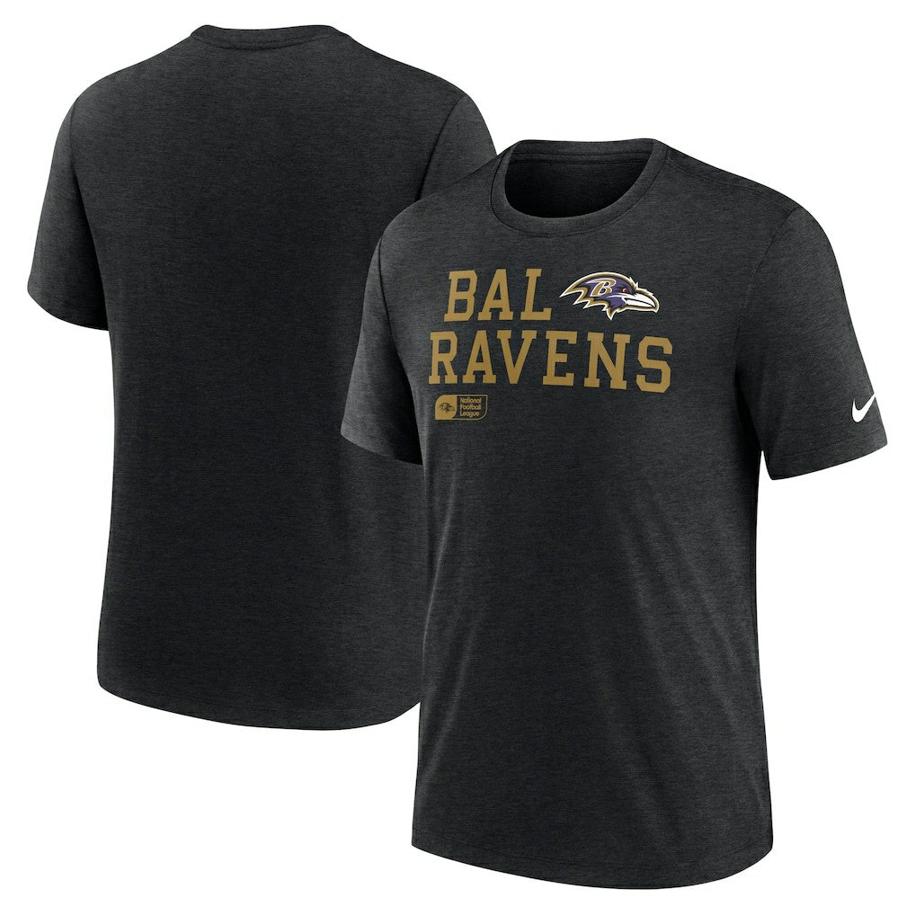 Overlap Lockup Tri-Blend T-Shirt - Baltimore Ravens