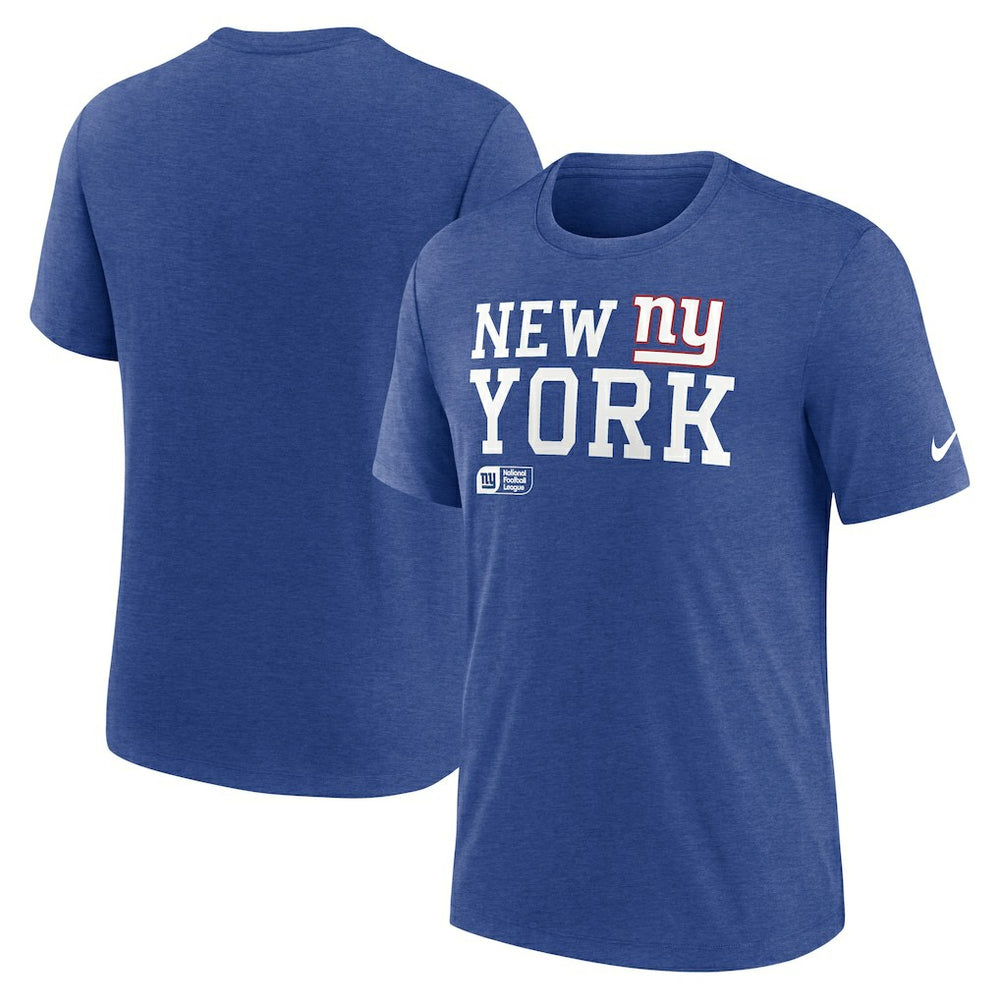 Overlap Lockup Tri-Blend T-Shirt - New York Giants