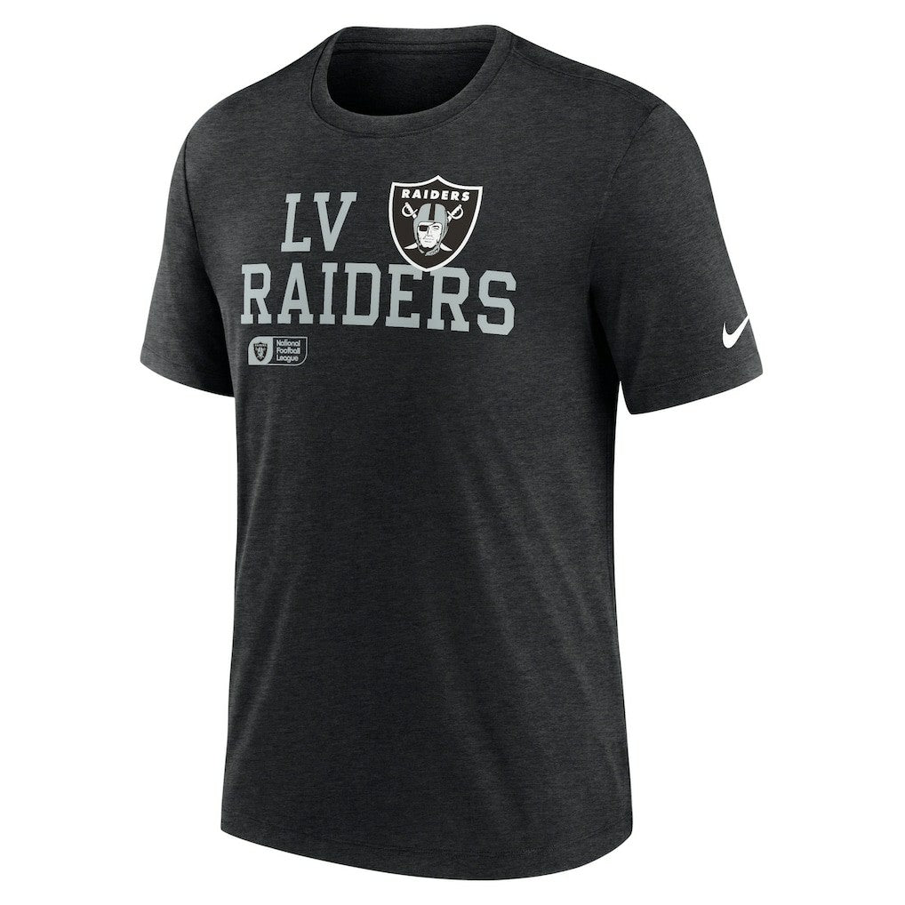 Overlap Lockup Tri-Blend T-Shirt - Las Vegas Raiders