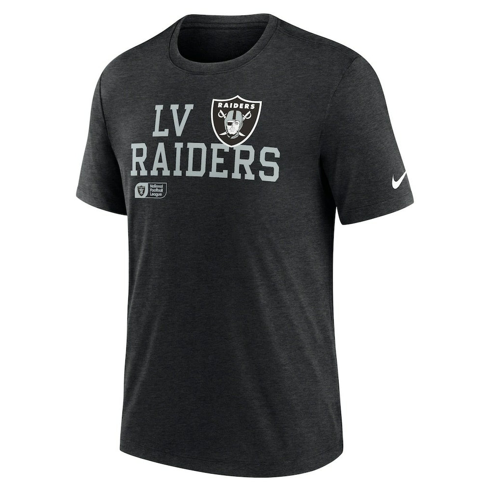 Overlap Lockup Tri-Blend T-Shirt - Las Vegas Raiders