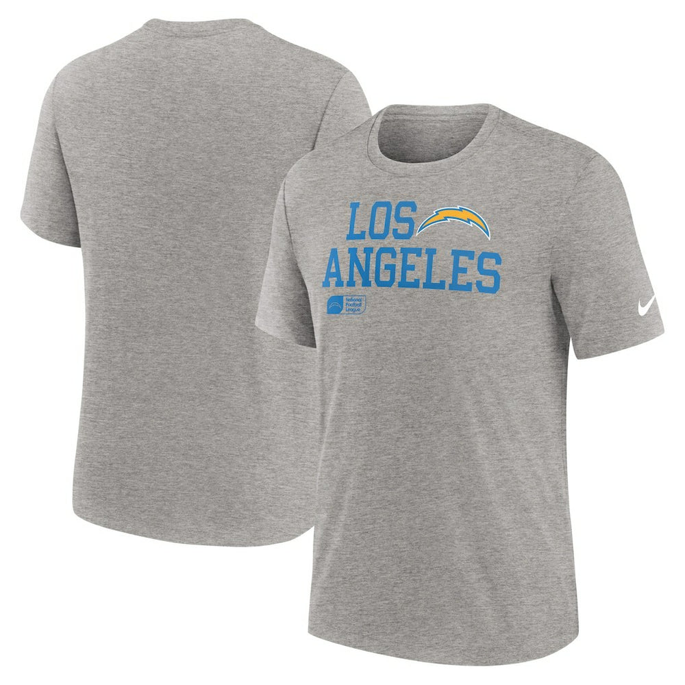Overlap Lockup Tri-Blend T-Shirt - Los Angeles Chargers
