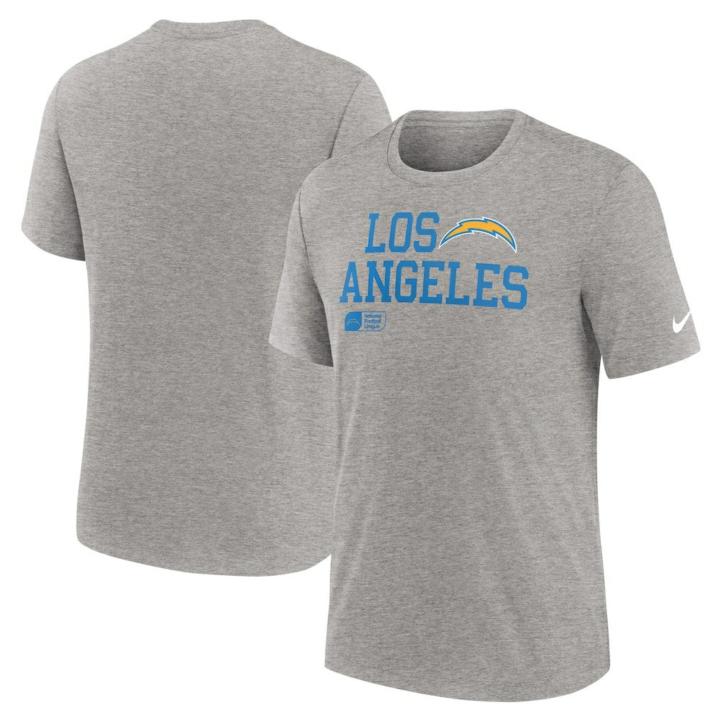 Overlap Lockup Tri-Blend T-Shirt - Los Angeles Chargers