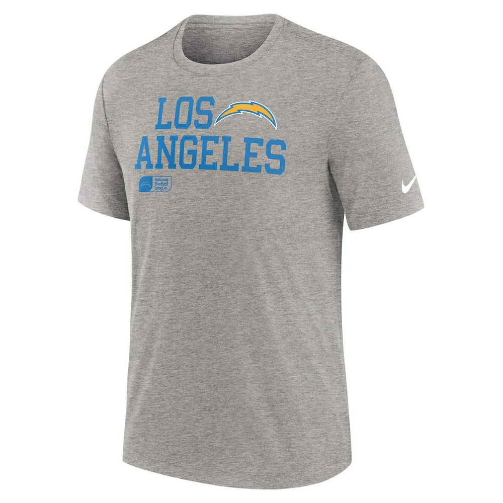 Overlap Lockup Tri-Blend T-Shirt - Los Angeles Chargers