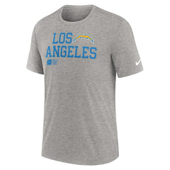 Overlap Lockup Tri-Blend T-Shirt - Los Angeles Chargers