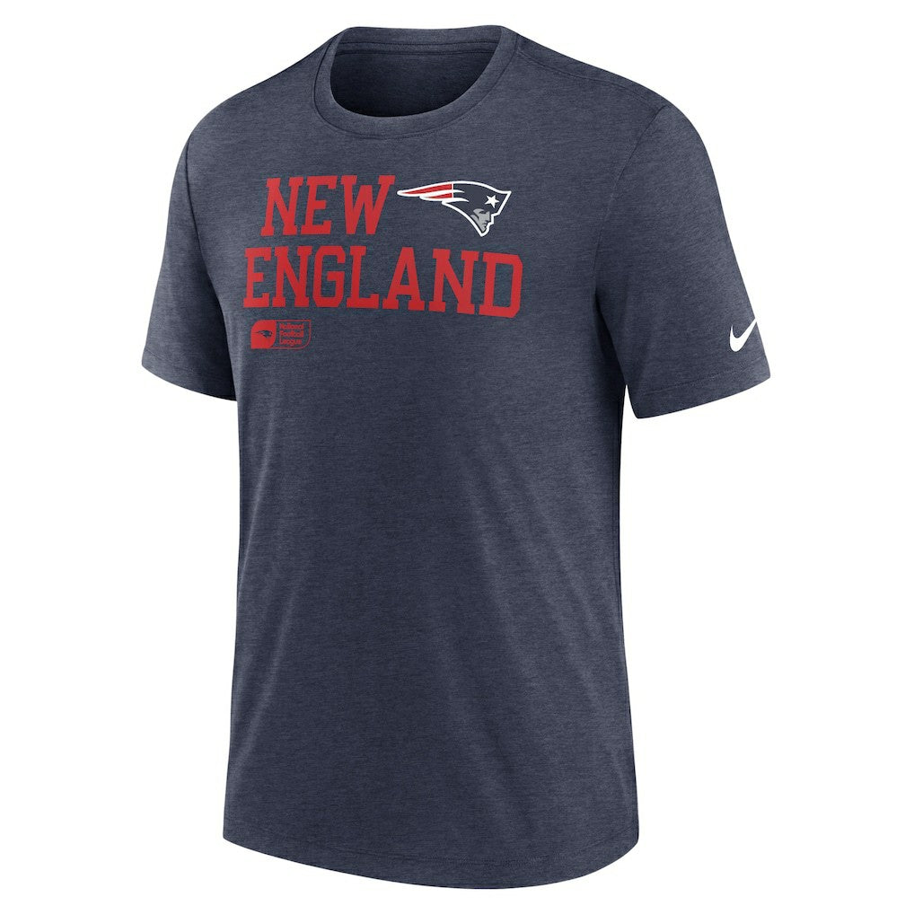Overlap Lockup Tri-Blend T-Shirt - New England Patriots