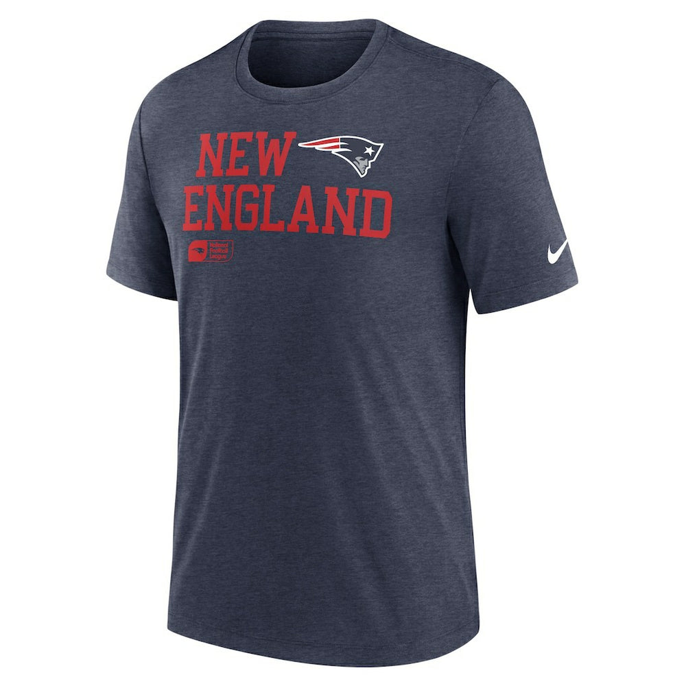 Overlap Lockup Tri-Blend T-Shirt - New England Patriots