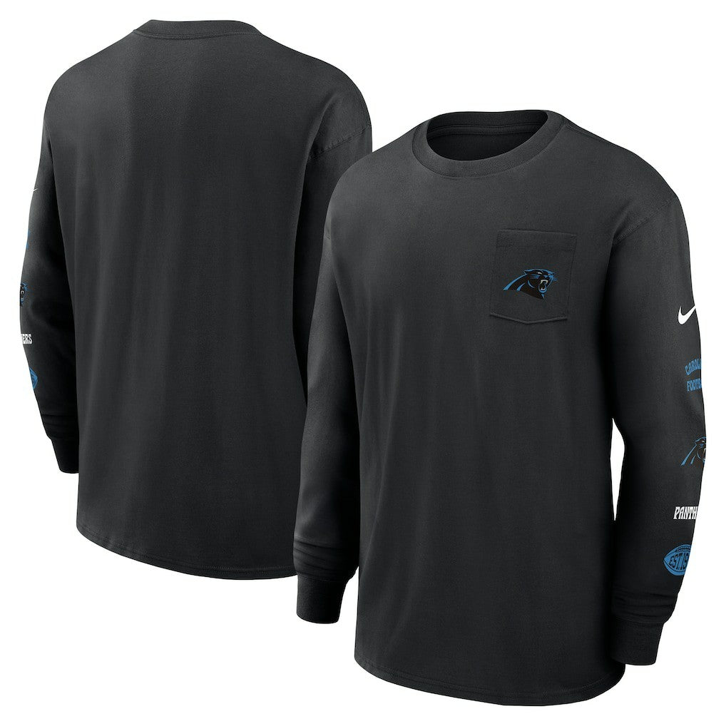 Rewind Heavy Max90 Pocket Long Sleeve T-Shirt - Carolina Panthers